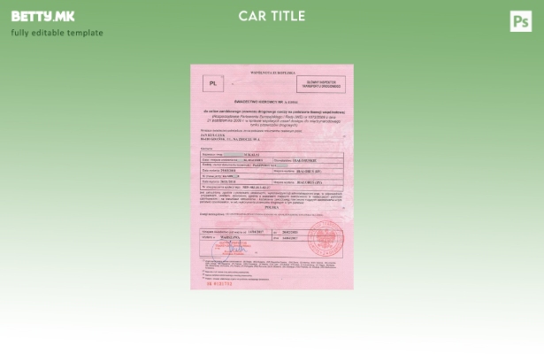 Шаблон за сертификат за возачи од Полска во модерен стил